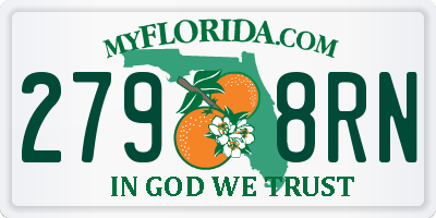 FL license plate 2798RN
