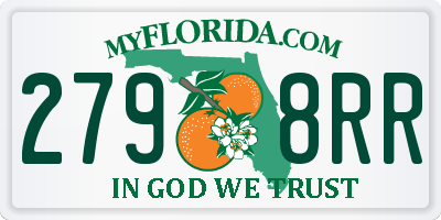 FL license plate 2798RR