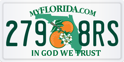 FL license plate 2798RS
