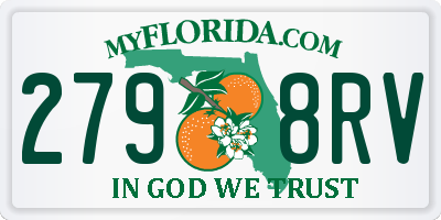 FL license plate 2798RV