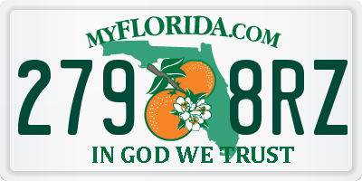 FL license plate 2798RZ