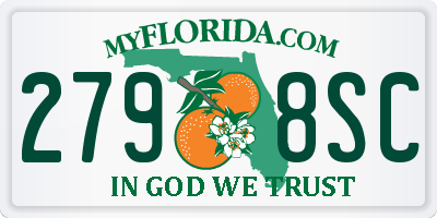 FL license plate 2798SC