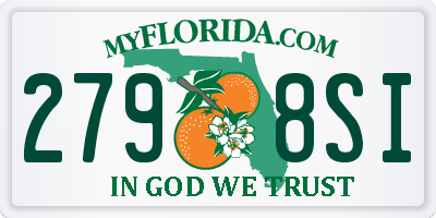 FL license plate 2798SI