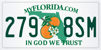 FL license plate 2798SM