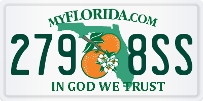 FL license plate 2798SS