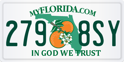 FL license plate 2798SY