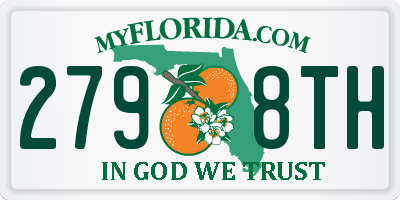 FL license plate 2798TH
