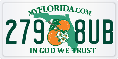 FL license plate 2798UB