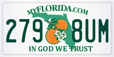 FL license plate 2798UM