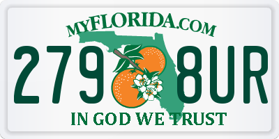 FL license plate 2798UR