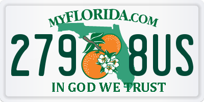 FL license plate 2798US