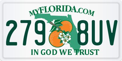 FL license plate 2798UV