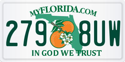 FL license plate 2798UW