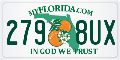 FL license plate 2798UX