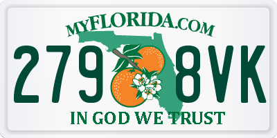 FL license plate 2798VK