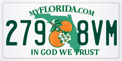 FL license plate 2798VM