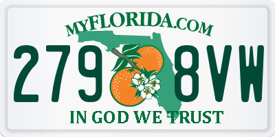FL license plate 2798VW