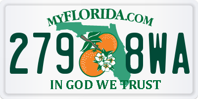 FL license plate 2798WA