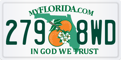 FL license plate 2798WD