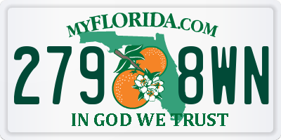 FL license plate 2798WN