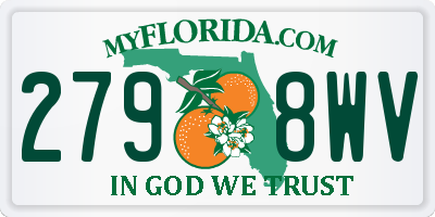 FL license plate 2798WV