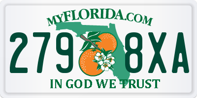 FL license plate 2798XA