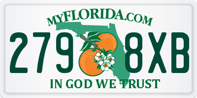 FL license plate 2798XB