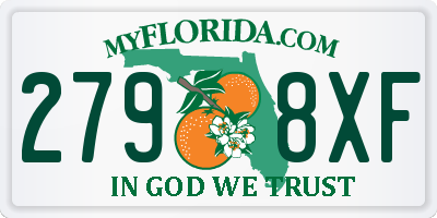 FL license plate 2798XF