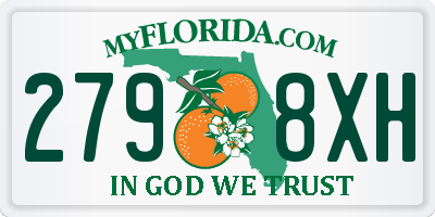 FL license plate 2798XH