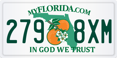 FL license plate 2798XM