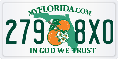 FL license plate 2798XO