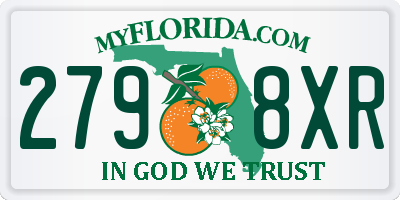 FL license plate 2798XR