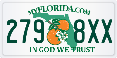 FL license plate 2798XX