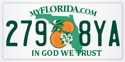 FL license plate 2798YA