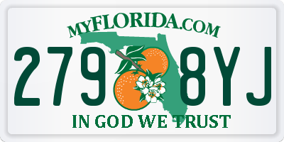 FL license plate 2798YJ