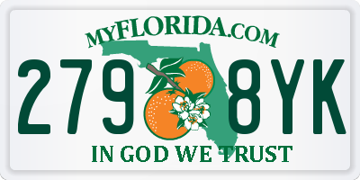 FL license plate 2798YK