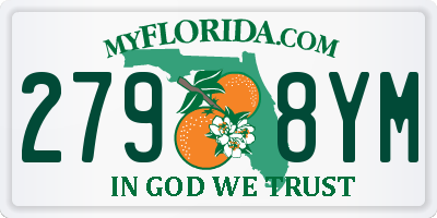 FL license plate 2798YM