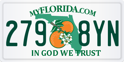 FL license plate 2798YN