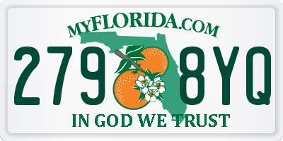 FL license plate 2798YQ