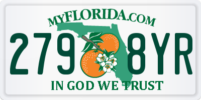 FL license plate 2798YR