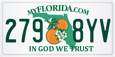 FL license plate 2798YV