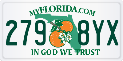 FL license plate 2798YX