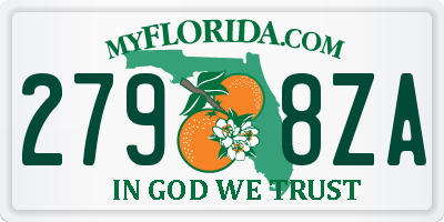 FL license plate 2798ZA