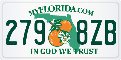 FL license plate 2798ZB