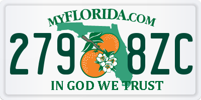 FL license plate 2798ZC