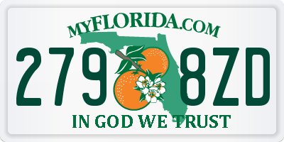 FL license plate 2798ZD