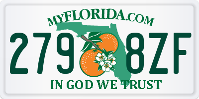 FL license plate 2798ZF