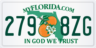 FL license plate 2798ZG