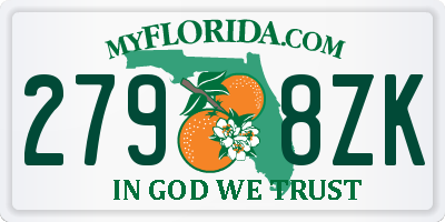 FL license plate 2798ZK