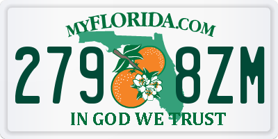 FL license plate 2798ZM